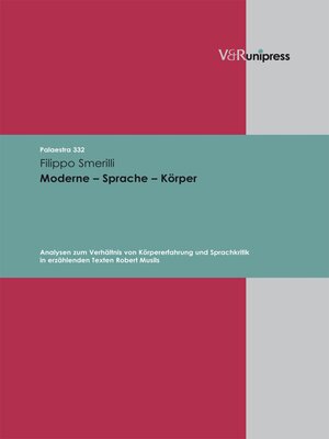 cover image of Moderne – Sprache – Körper